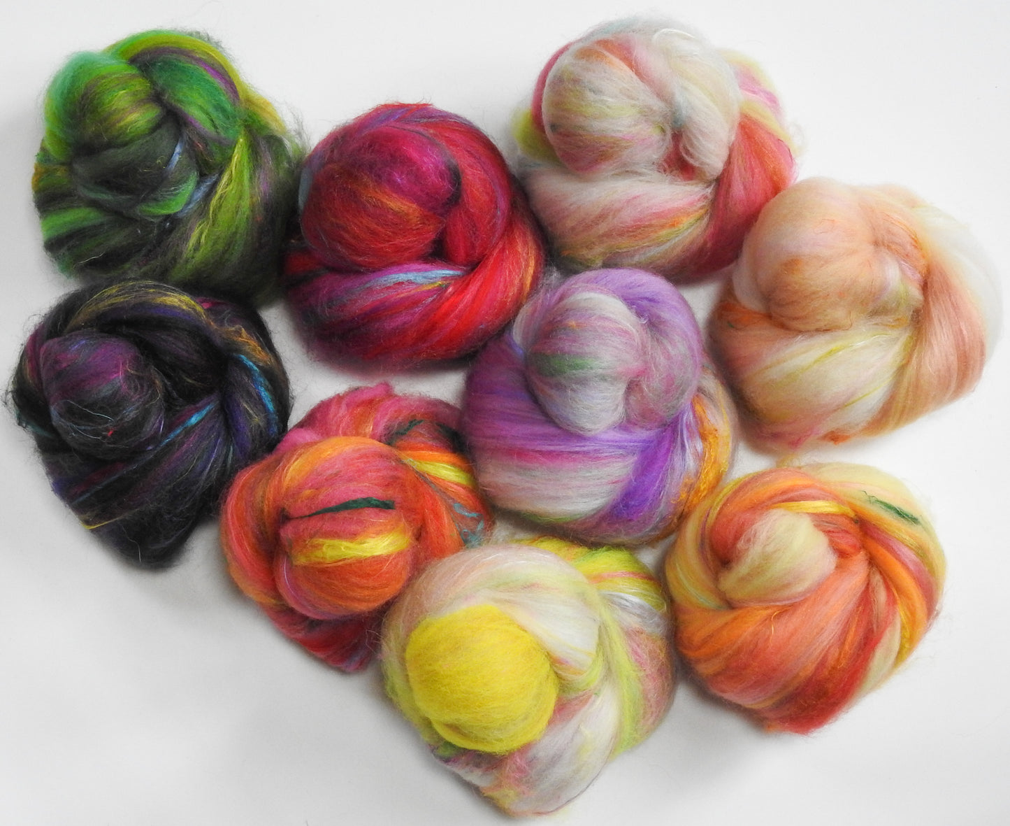 Parrot Tulips - NON-Sparkle Sticklebatts -Camel, merino, polwarth, silk, sari silk, bamboo