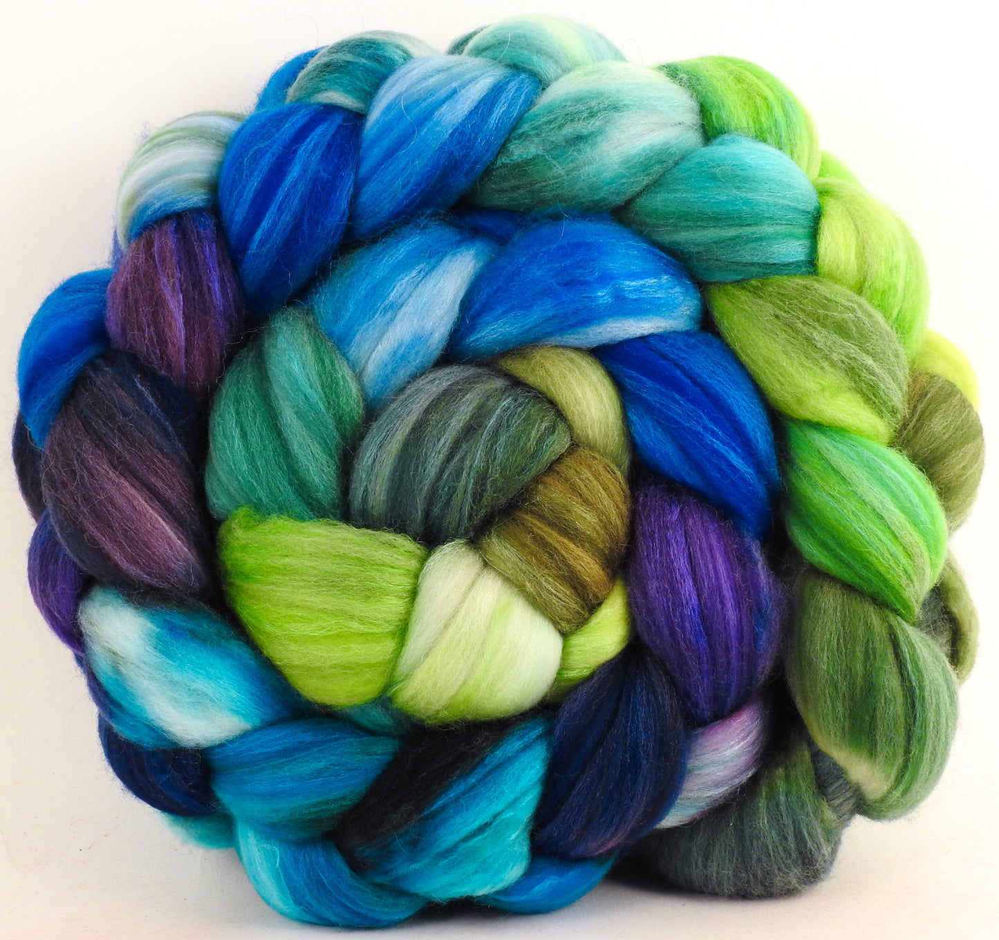 Water Pixie- Batt in a Braid #35 - Sw Merino (18.5 mic) /Merino (18.5 mic) / Tussah Silk (40/40/20)