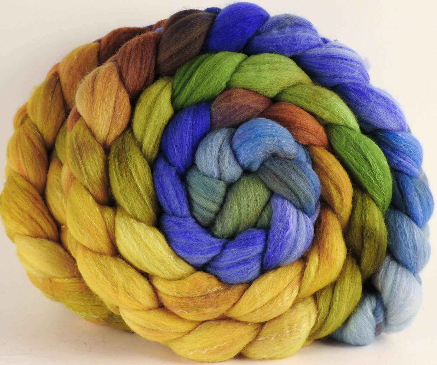 RESERVED FOR ARCTICSPINNER - Hand dyed top for spinning - (11.6 oz) Organic Polwarth / Tussah silk (80/20) - Inglenook Fibers