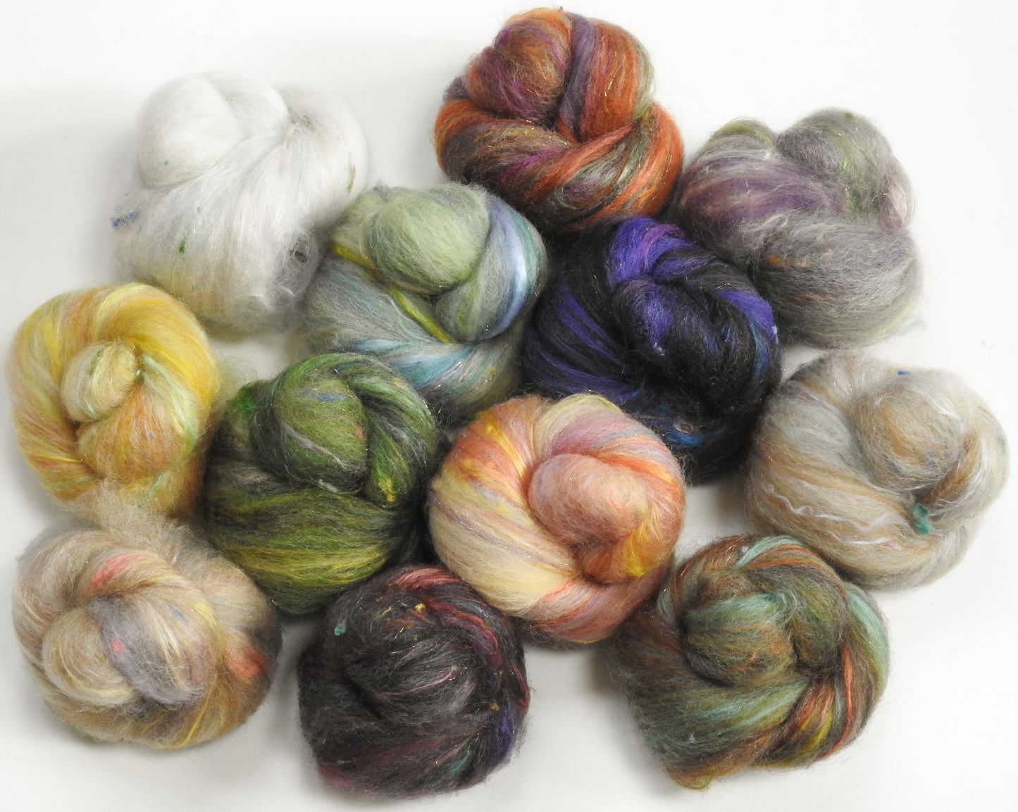 Sparkle Sticklebatts - Currier & Ives - 30% Corriedale X fleece; merino, polwarth, silk, bamboo, silk noil, angelina