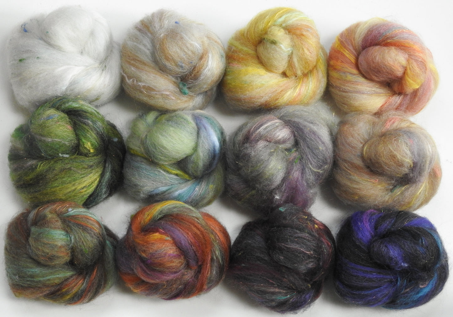 Sparkle Sticklebatts - Currier & Ives - 30% Corriedale X fleece; merino, polwarth, silk, bamboo, silk noil, angelina