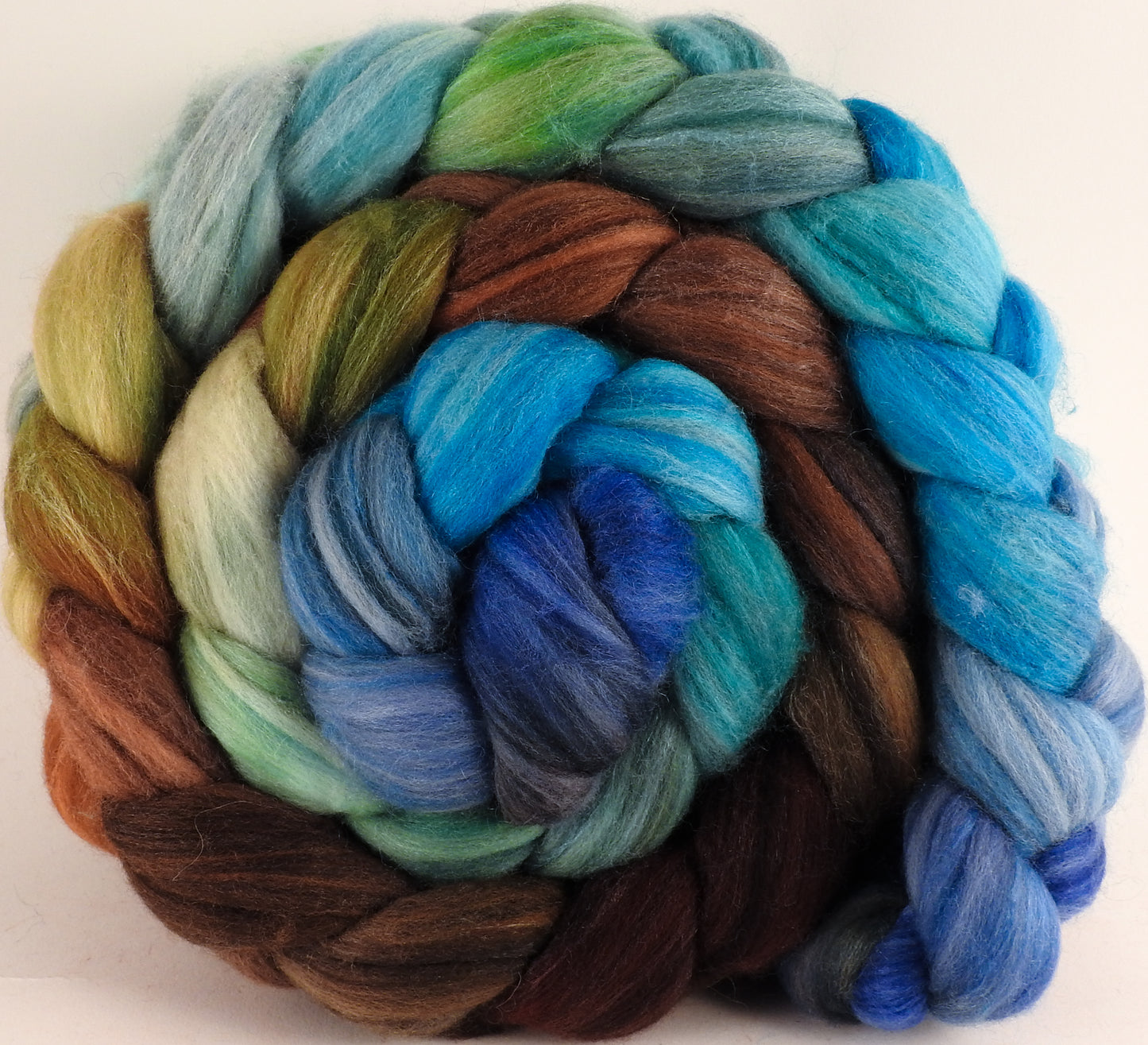 Batt in a Braid #35 - Barefoot (5.1 oz.) - Sw Merino (18.5 mic) /Merino (18.5 mic) / Tussah Silk (40/40/20) - Inglenook Fibers