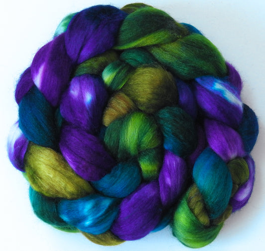 Dragonfly- Batt in a Braid #56- Superfine Merino/Tussah Silk/ Cashmere (60/25/15)