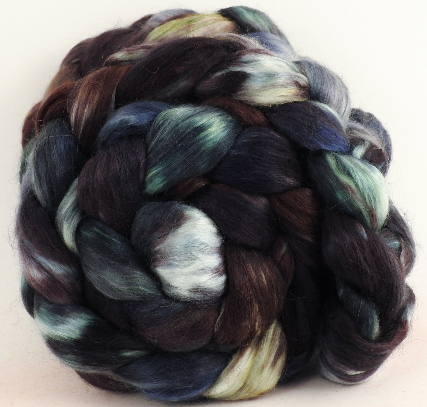 Glenstorm (6 oz.)- Hand-dyed Wensleydale/ mulberry silk roving ( 65/35)