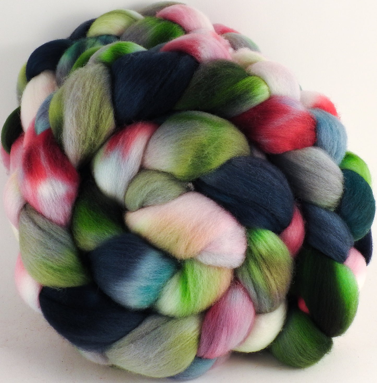 Hand dyed top for spinning - Lotus - (5.1 oz.) Organic Polwarth - Inglenook Fibers