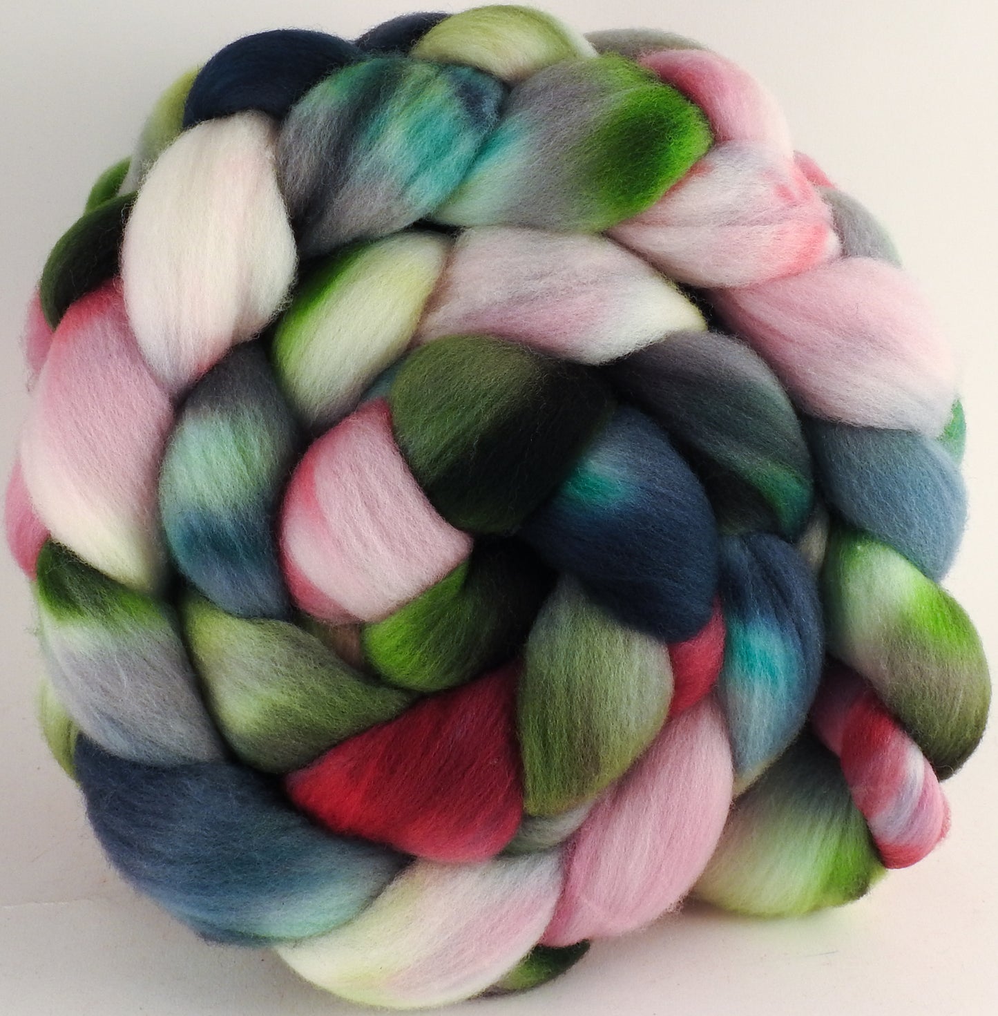Hand dyed top for spinning - Lotus - (5.1 oz.) Organic Polwarth - Inglenook Fibers