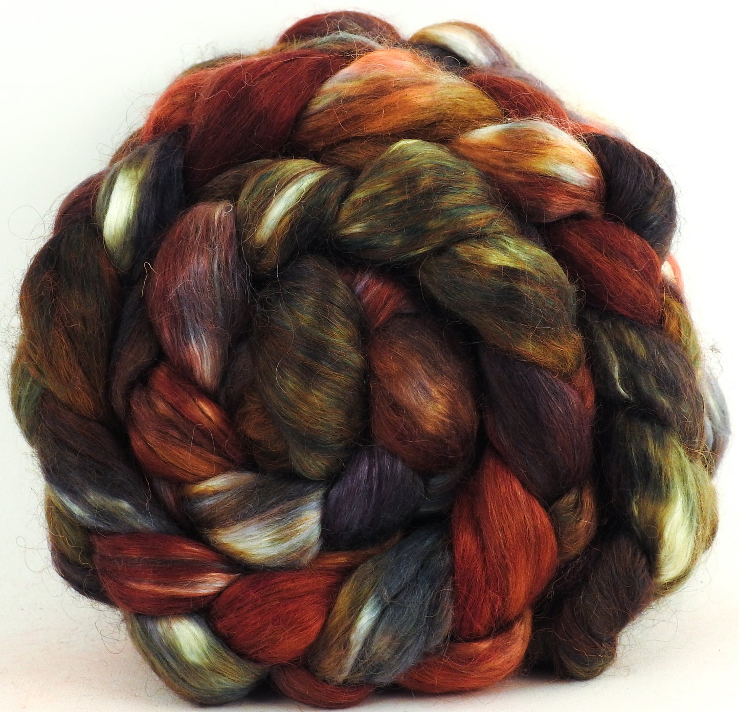 Nuts & Berries - Wensleydale/ Mulberry silk roving (65/35)