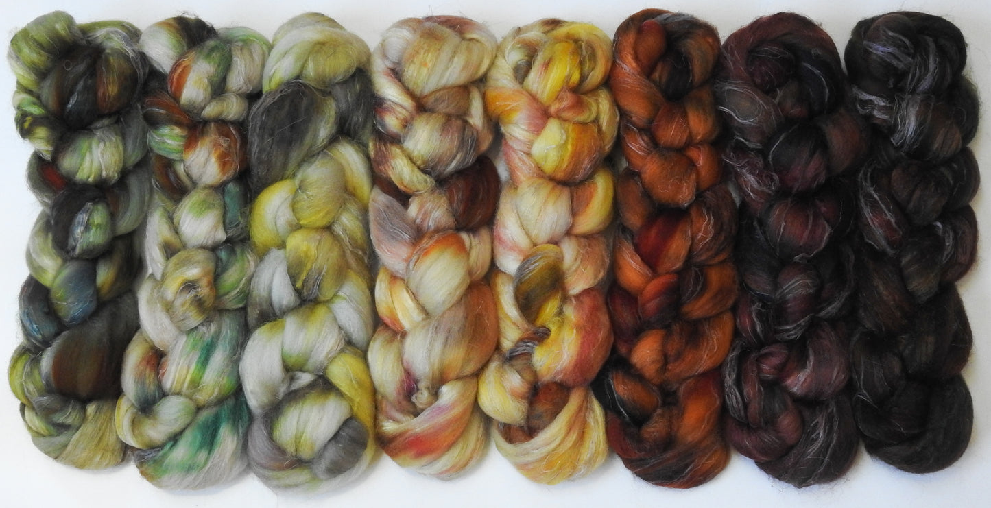 Hibernation -Gradient Braid Set - (11 oz.) Merino/Tussah/Flax (50/25/25)