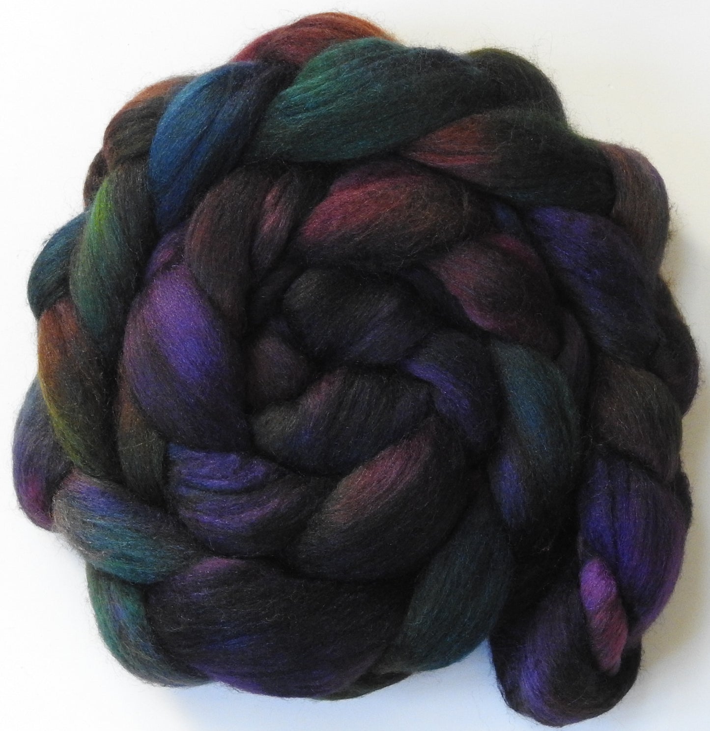 Sherlock - Batt in a Braid #56- Superfine Merino/Tussah Silk/ Cashmere (60/25/15)