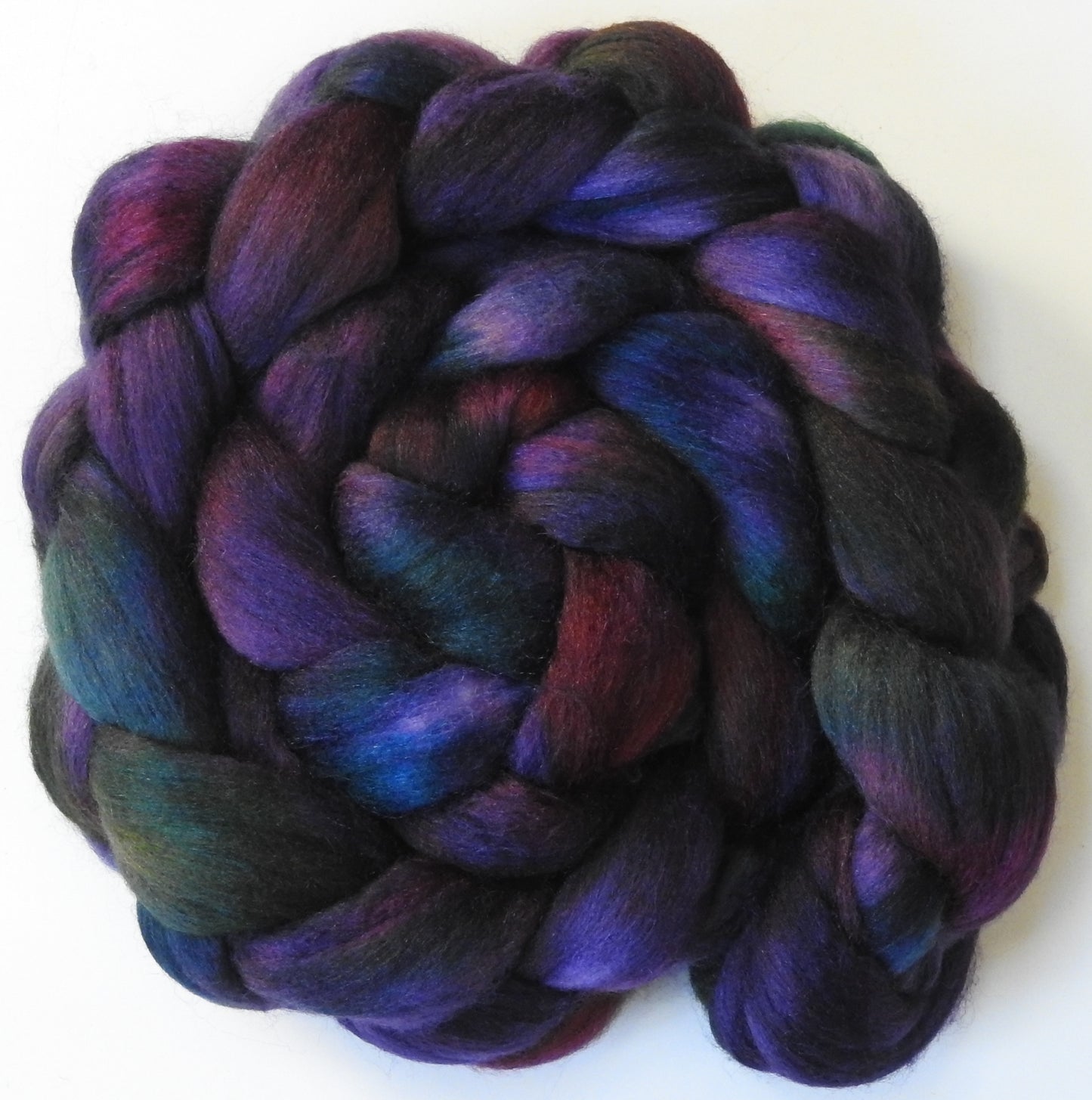 Sherlock - Batt in a Braid #56- Superfine Merino/Tussah Silk/ Cashmere (60/25/15)
