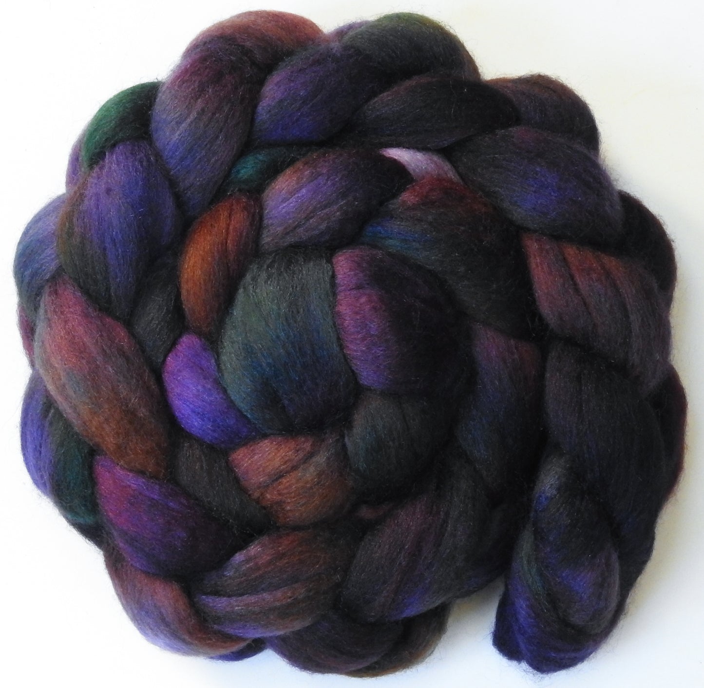 Sherlock - Batt in a Braid #56- Superfine Merino/Tussah Silk/ Cashmere (60/25/15)