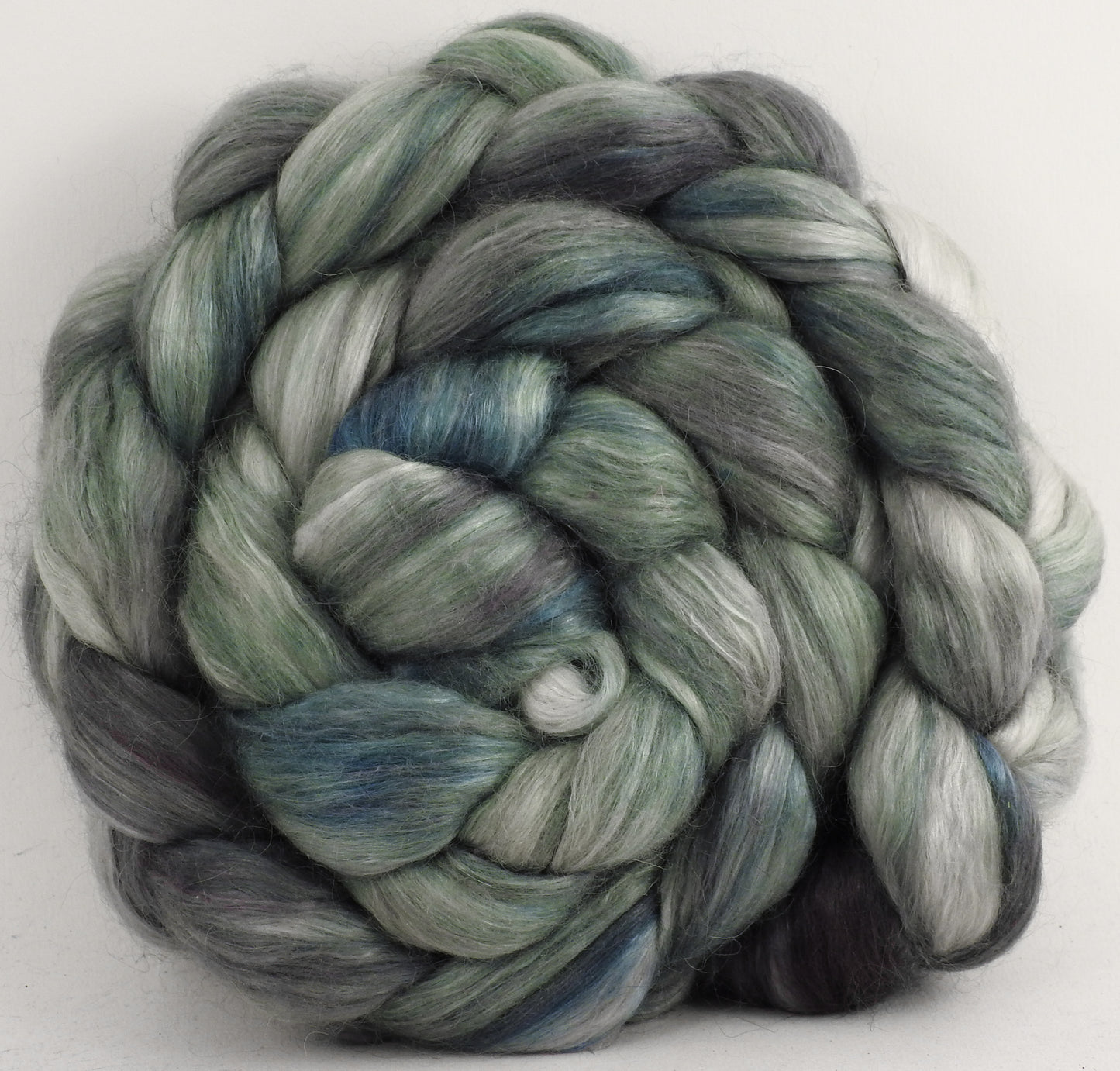 Silver Sage - Wensleydale/ Mulberry silk roving (65/35)