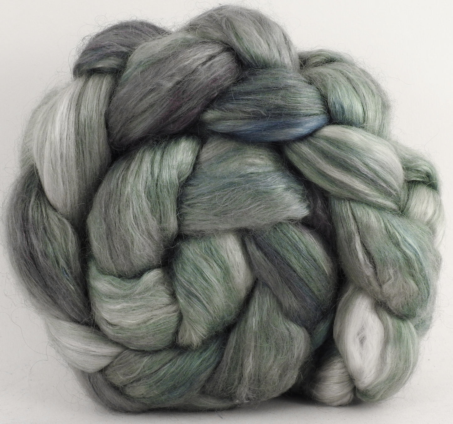 Silver Sage - Wensleydale/ Mulberry silk roving (65/35)