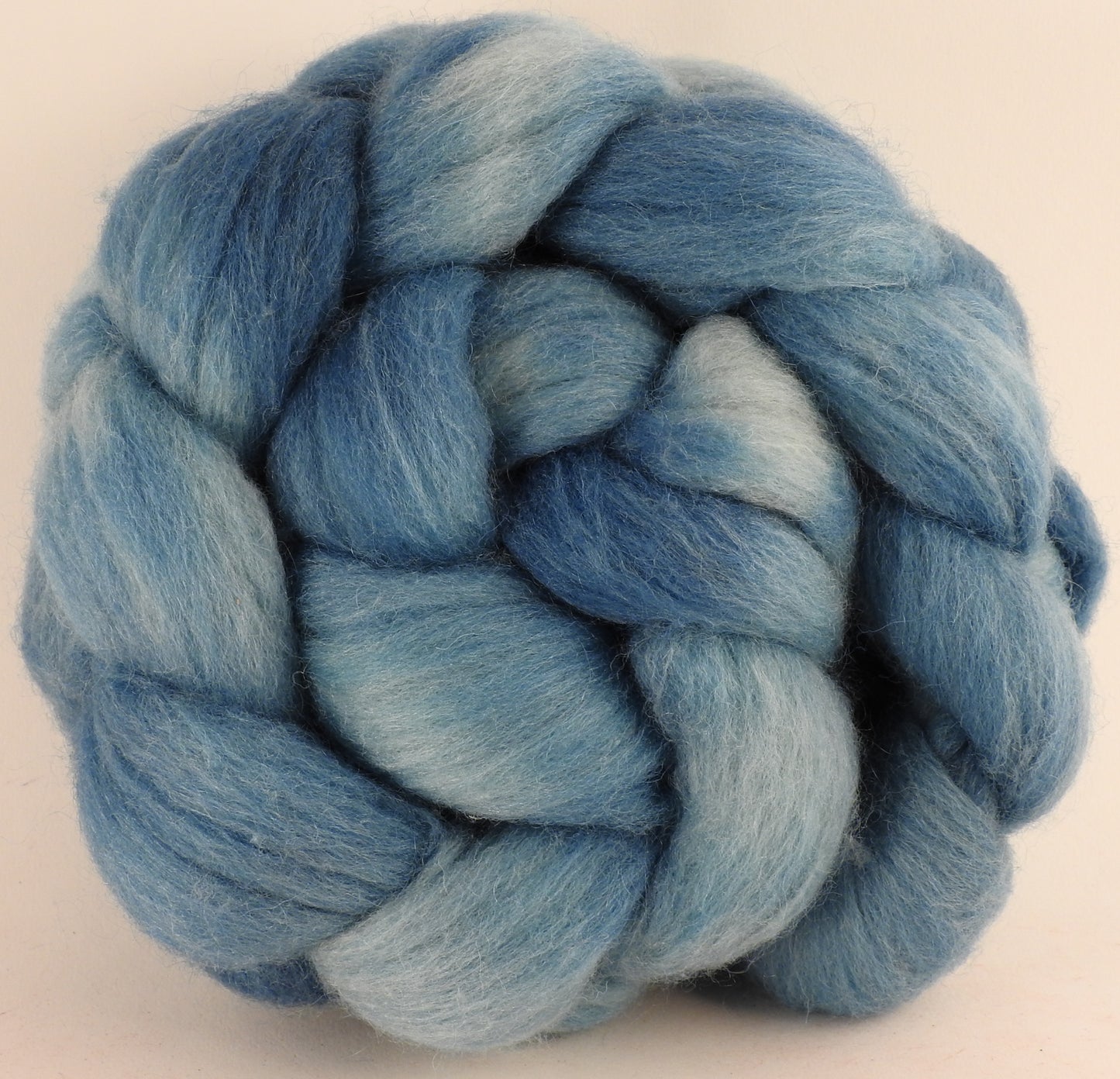 Batt in a Braid #44 - Light Indigo - Southdown/Tussah Silk/Kid Mohair (65/25/10) - Inglenook Fibers