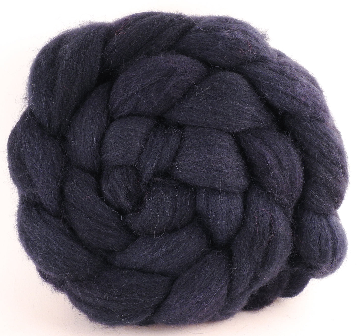 Batt in a Braid #44 - Logwood - (4.7 oz) Southdown/Tussah Silk/Kid Mohair (65/25/10) - Inglenook Fibers