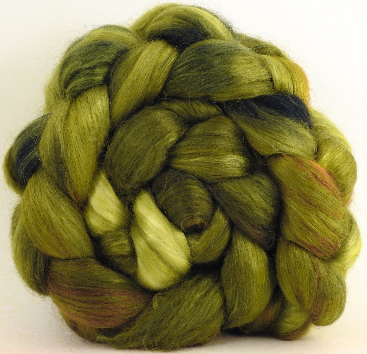 Asparagus - Wensleydale/ Mulberry silk roving (65/35)