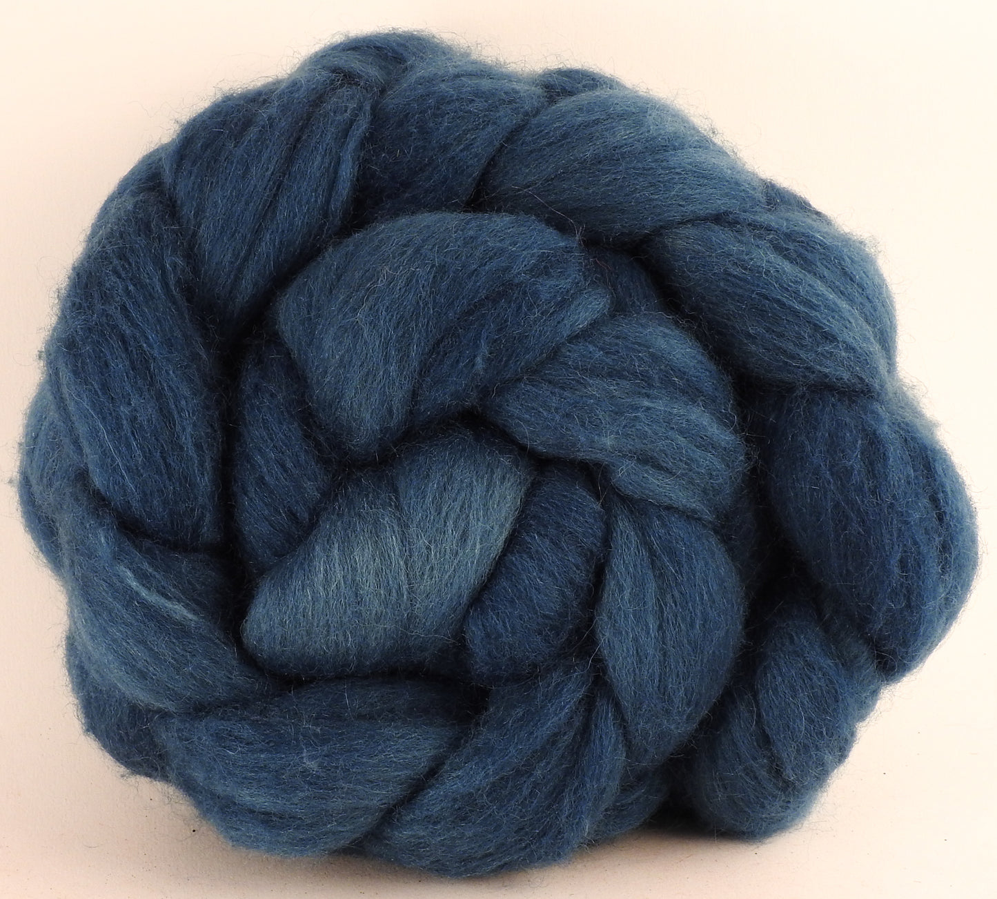 Batt in a Braid #44 - Indigo - Southdown/Tussah Silk/Kid Mohair (65/25/10) - Inglenook Fibers