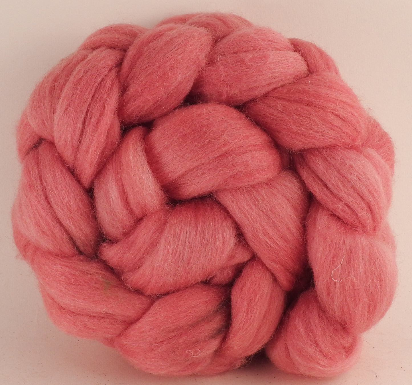 Batt in a Braid #44 - Cochineal - Southdown/Tussah Silk/Kid Mohair (65/25/10) - Inglenook Fibers
