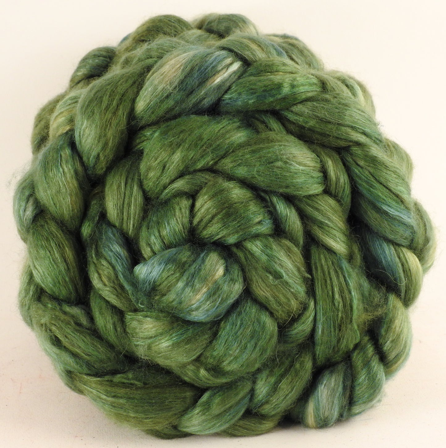 Baby camel/ tussah silk top (50/50) - Osage Orange & Indigo - Inglenook Fibers