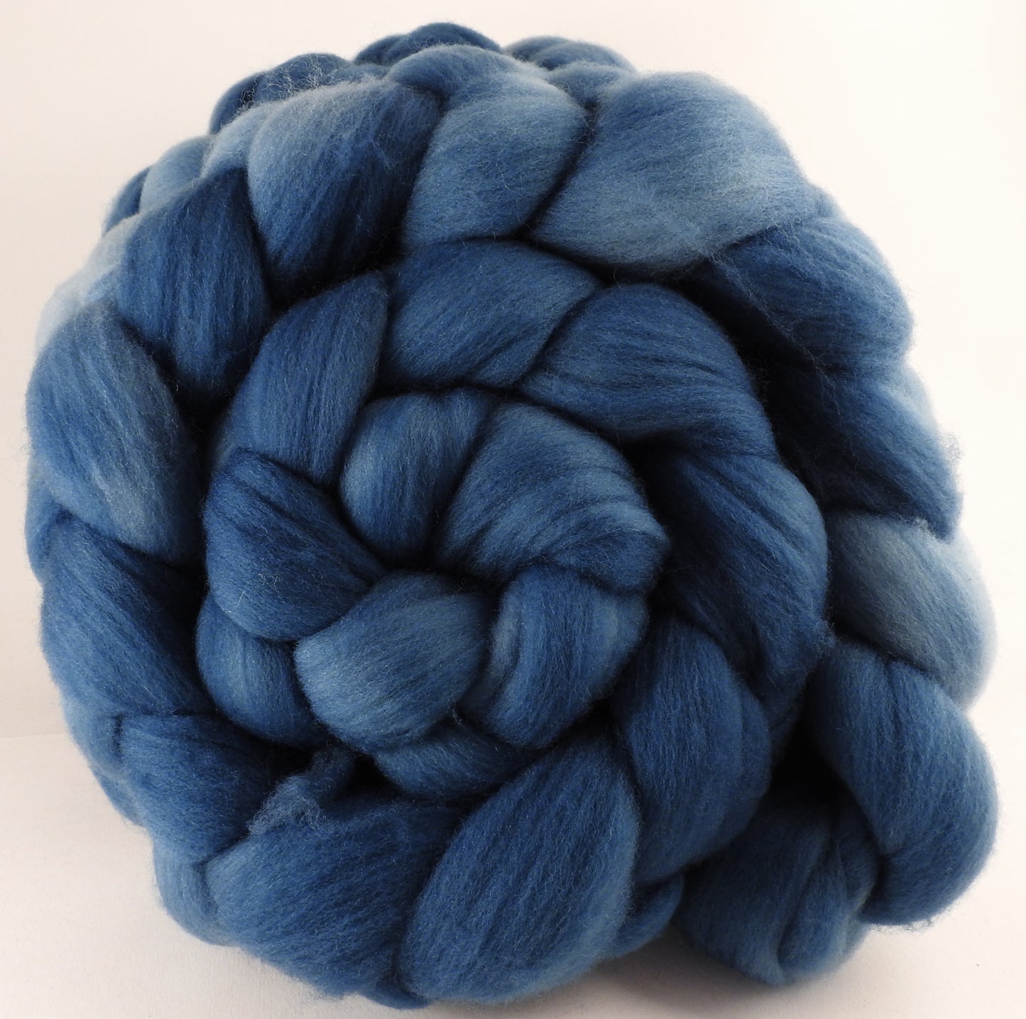 Hand dyed top for spinning - Indigo - (5.8 oz.) Organic Polwarth - Inglenook Fibers