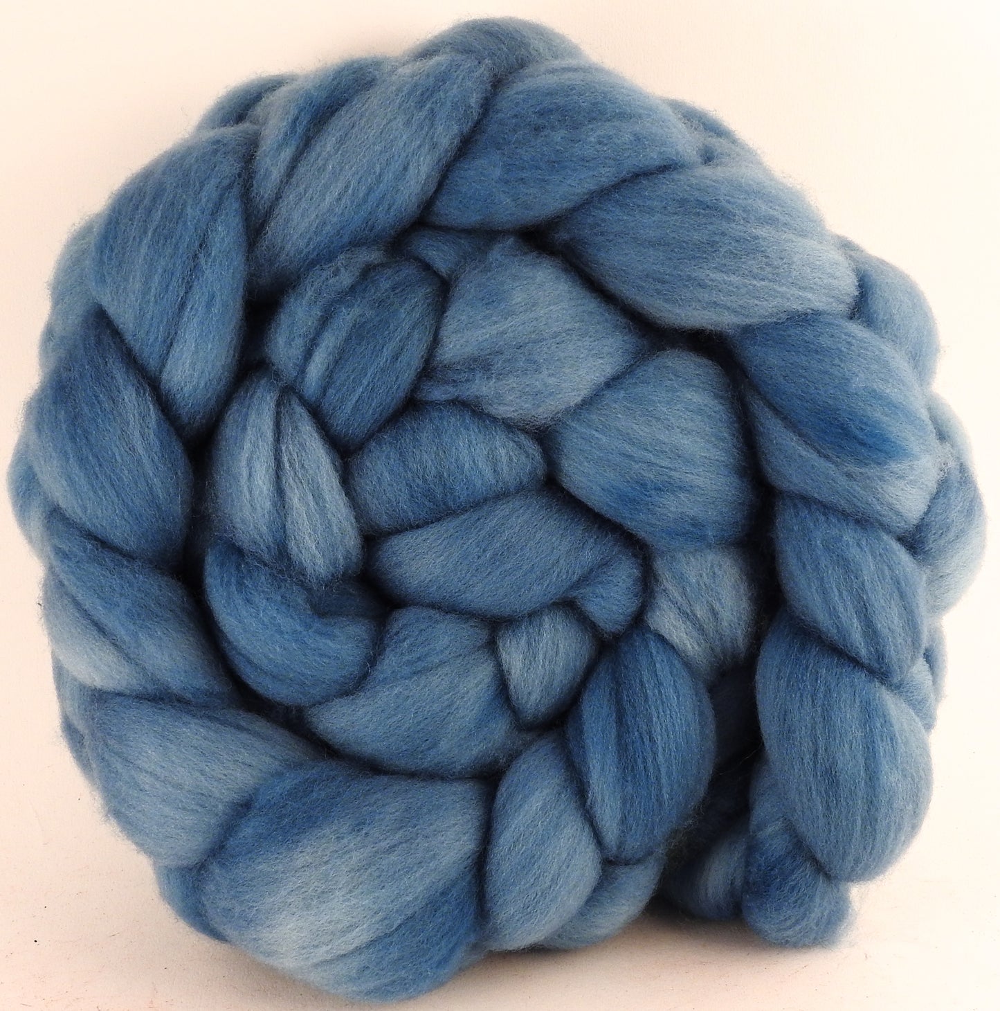 Hand dyed top for spinning - Indigo - (5.8 oz.) Organic Polwarth - Inglenook Fibers