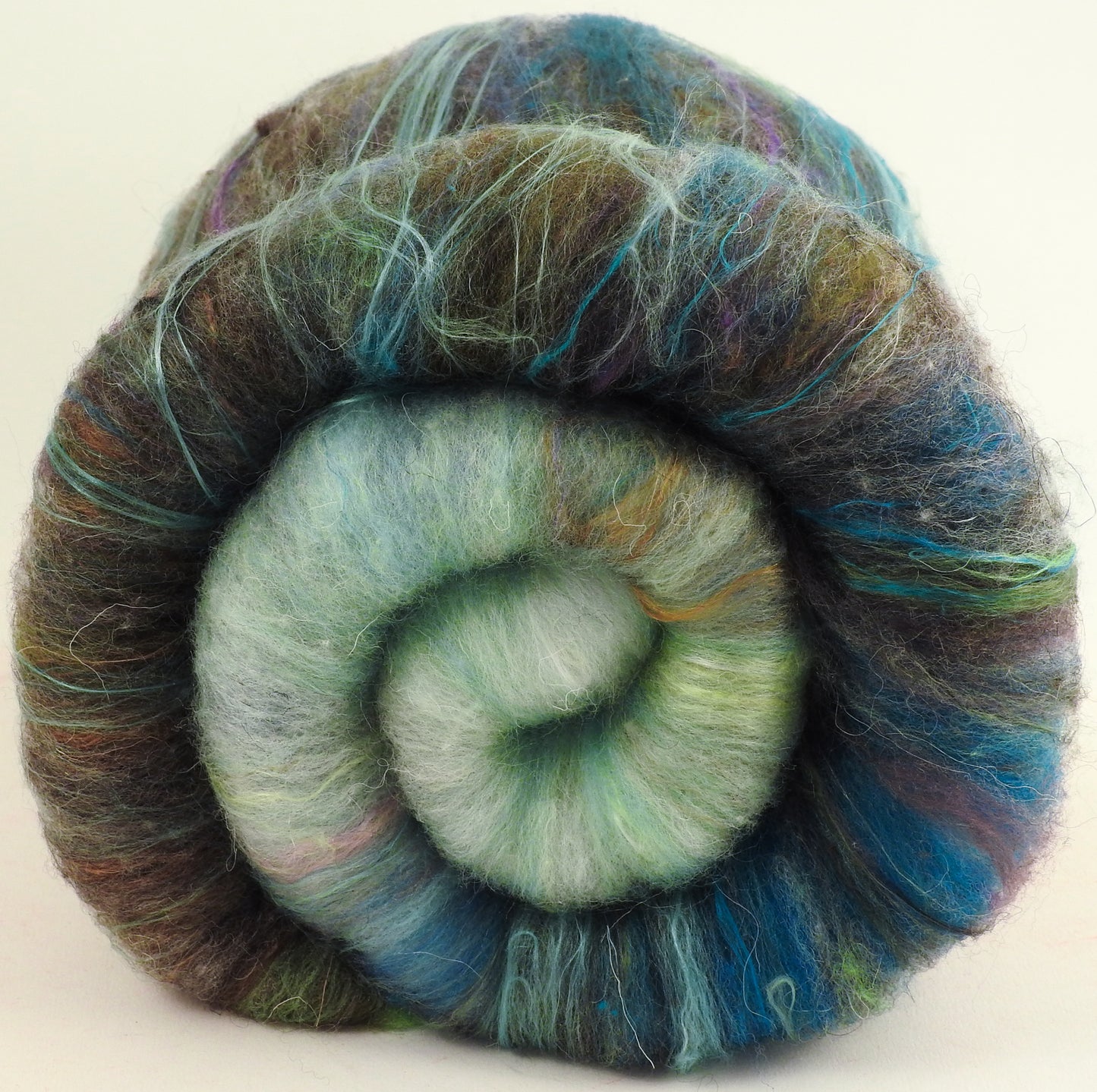 North Ronaldsay- Non- Sparkle-Roly-Poly Batts- 30% North Ronaldsay Roving, merino, silk, polwarth, bamboo, NO NOIL