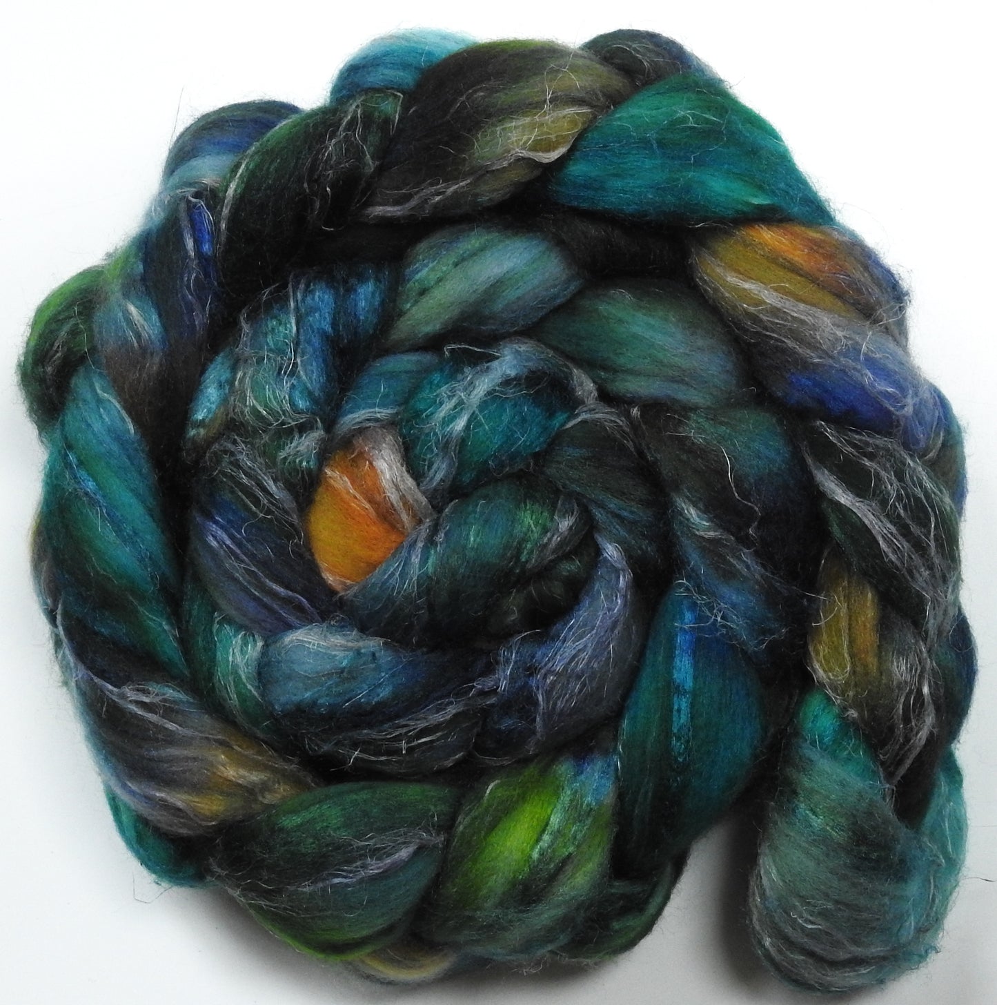 Estuary (5.5 oz)-Glazed Solid - Merino/ Tussah Silk/ Natural Flax (50/25/25)