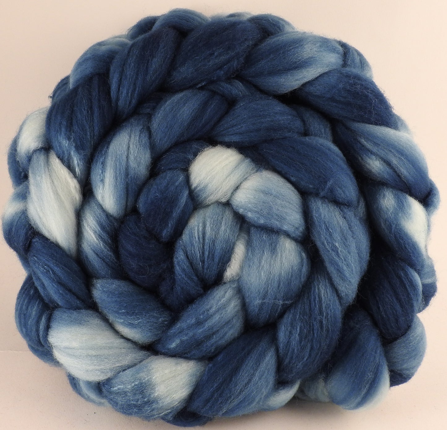 Hand dyed top for spinning - Indigo - Targhee/silk/ bamboo ( 80/10/10) - Inglenook Fibers