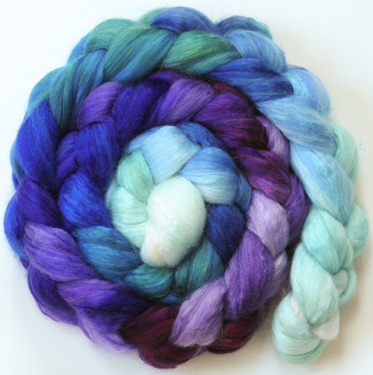 Dawn Treader (5.4 oz) - Batt in a Braid #5 - Merino/ Camel/ silk/ faux cashmere/ firestar (25/25/25/12/12)