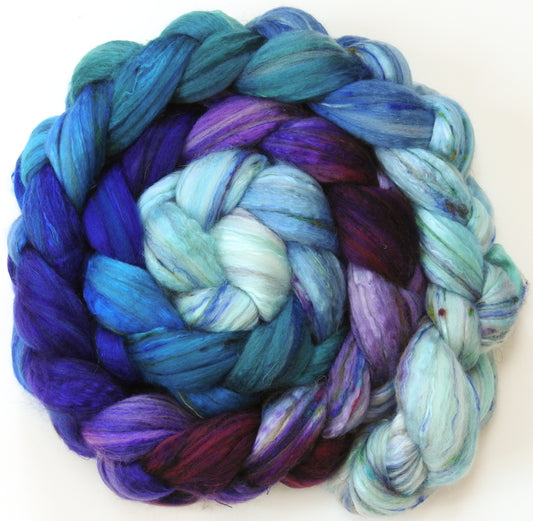 Dawn Treader (5.3 oz) - Batt in a Braid #39ish - Falkland Merino/ Mulberry Silk / Sari Silk (60/25/15)