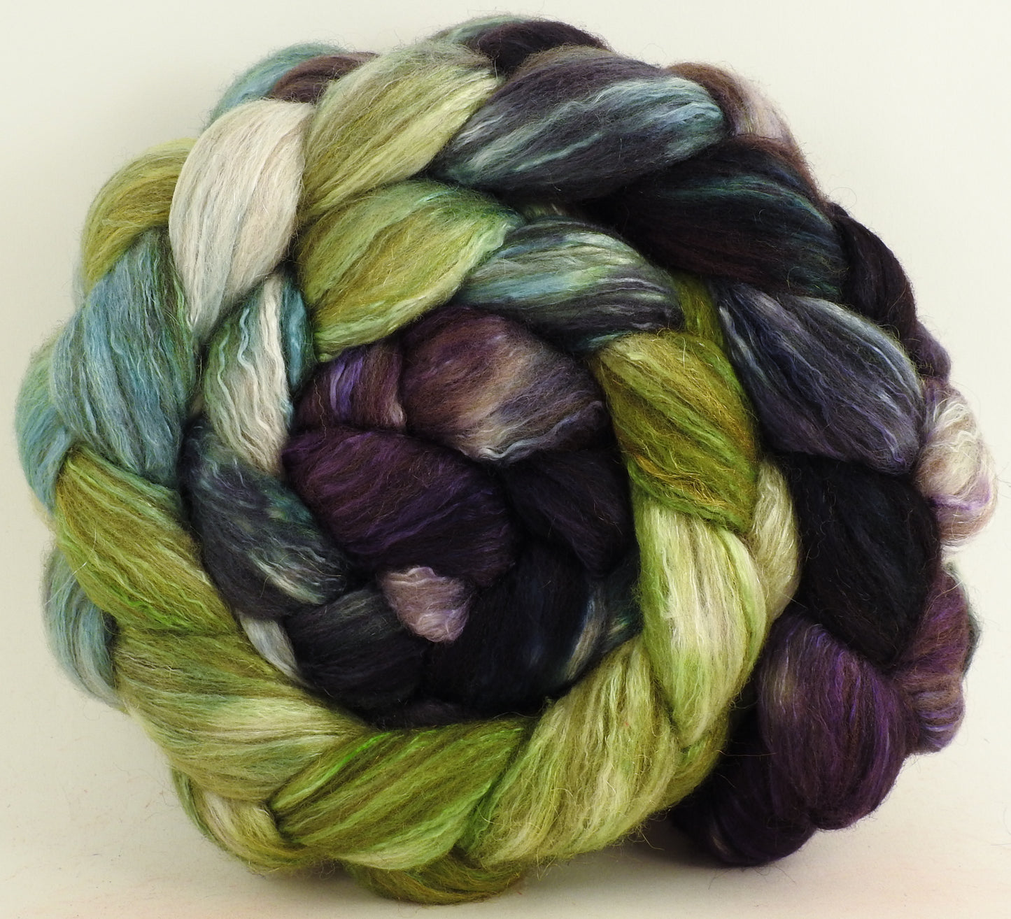Symbiosis - Batt in a Braid #7 - Polwarth/ Manx / Mulberry silk/ Firestar (30/30/30/10)