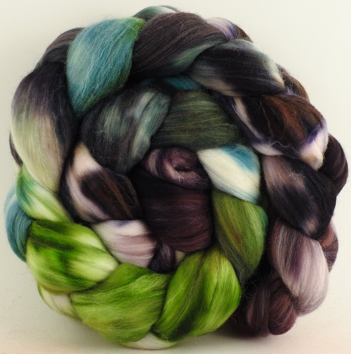 Symbiosis -Batt in a Braid #35 - Sw Merino (18.5 mic) /Merino (18.5 mic) / Tussah Silk (40/40/20)