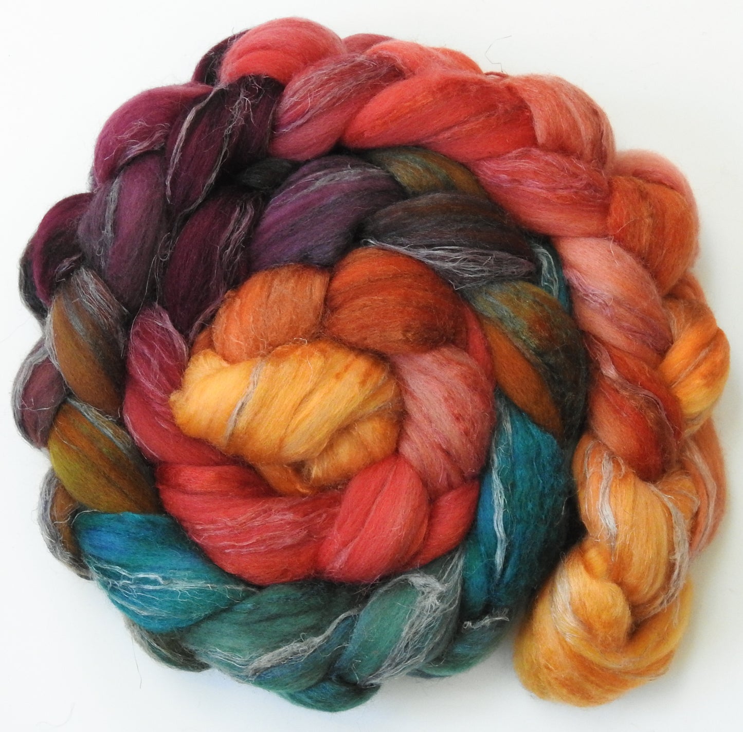 Smaug (5.5 oz)- Merino/ Tussah Silk/ Natural Flax (50/25/25)