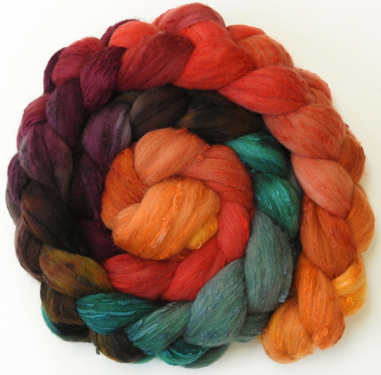 Smaug (5.5 oz)- 25 micron Merino/ Silk Slubs (70/30)