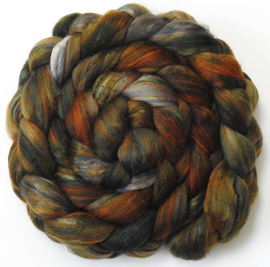 Bracken (5.4 oz) - Batt in a Braid #5 - Merino/ Camel/ silk/ faux cashmere/ firestar (25/25/25/12/12)