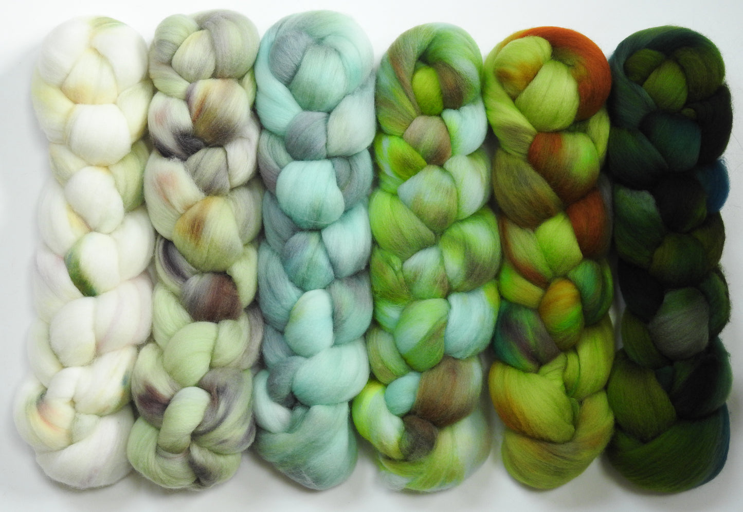Snowdrop -(8.4 oz) Gradient Braid Set - Organic Polwarth