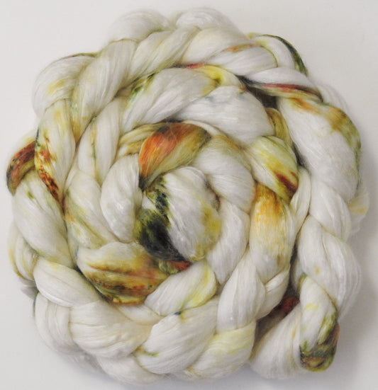 Paperwhite (5.2 oz) - Batt in a Braid #5 - Merino/ Camel/ silk/ faux cashmere/ firestar (25/25/25/12/12)