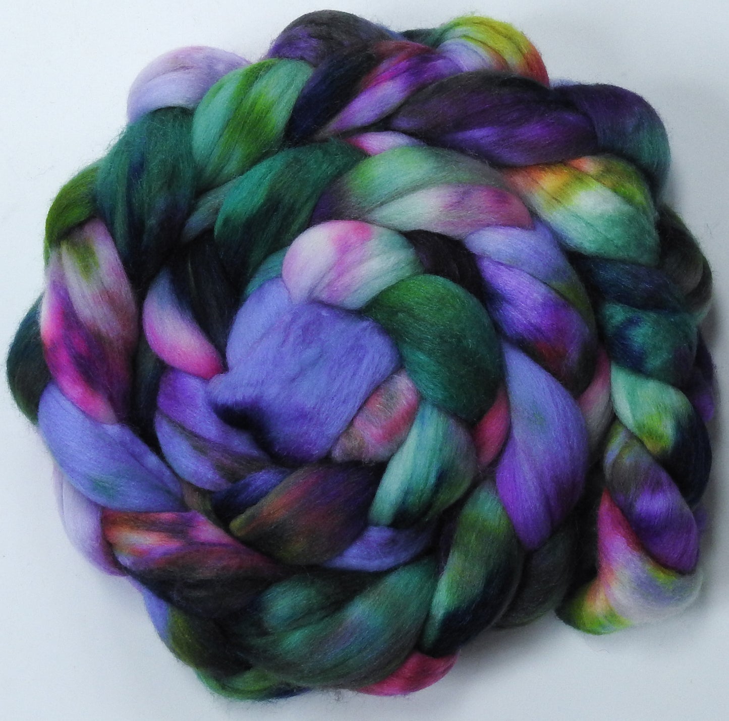 Nympheas - Batt in a Braid #56- Superfine Merino/Tussah Silk/ Cashmere (60/25/15)