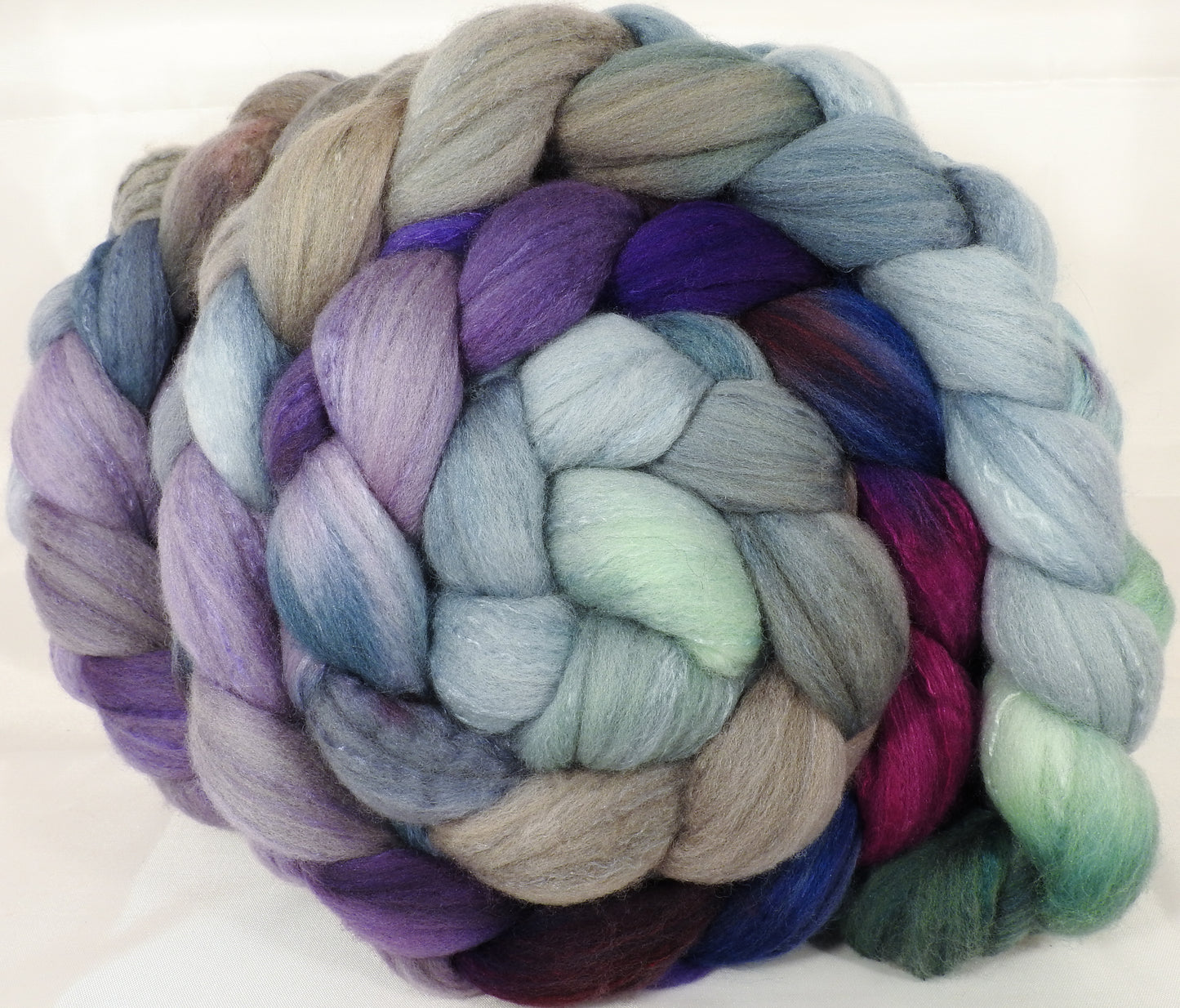 Organic Polwarth/ Tussah silk (80/20) Roving (Top) -Earl Grey - 5.1 oz. - Inglenook Fibers