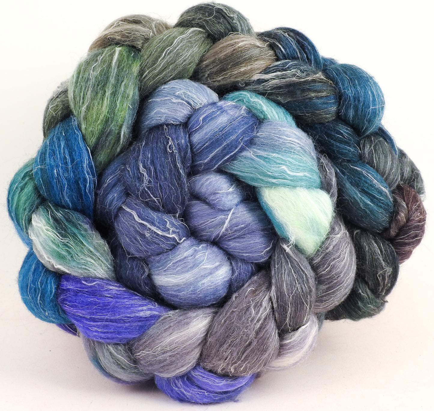 Tempest - Batt in a Braid #29 - Rambouillet / Tussah / Flax (40/40/20)
