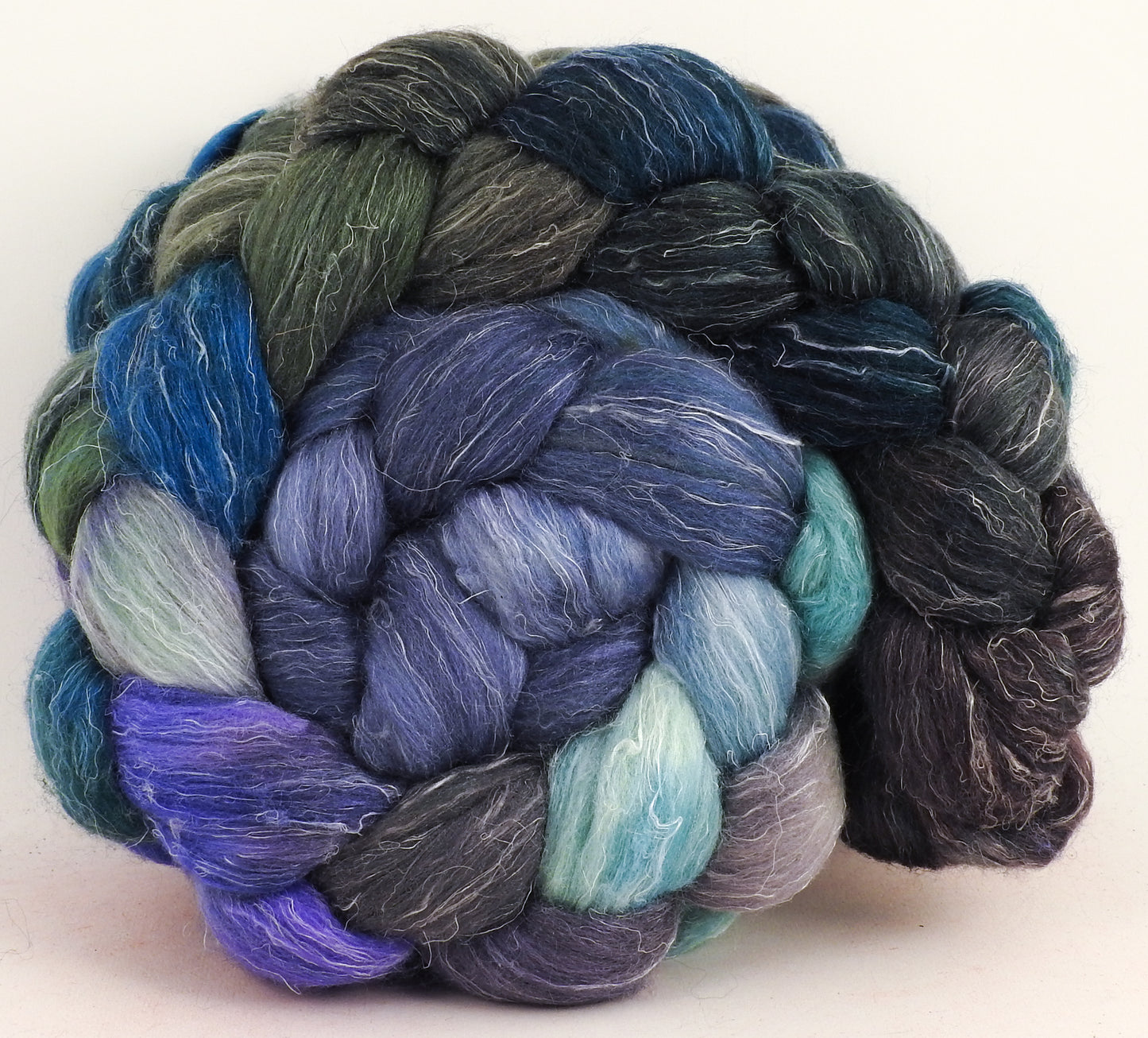 Tempest - Batt in a Braid #29 - Rambouillet / Tussah / Flax (40/40/20)