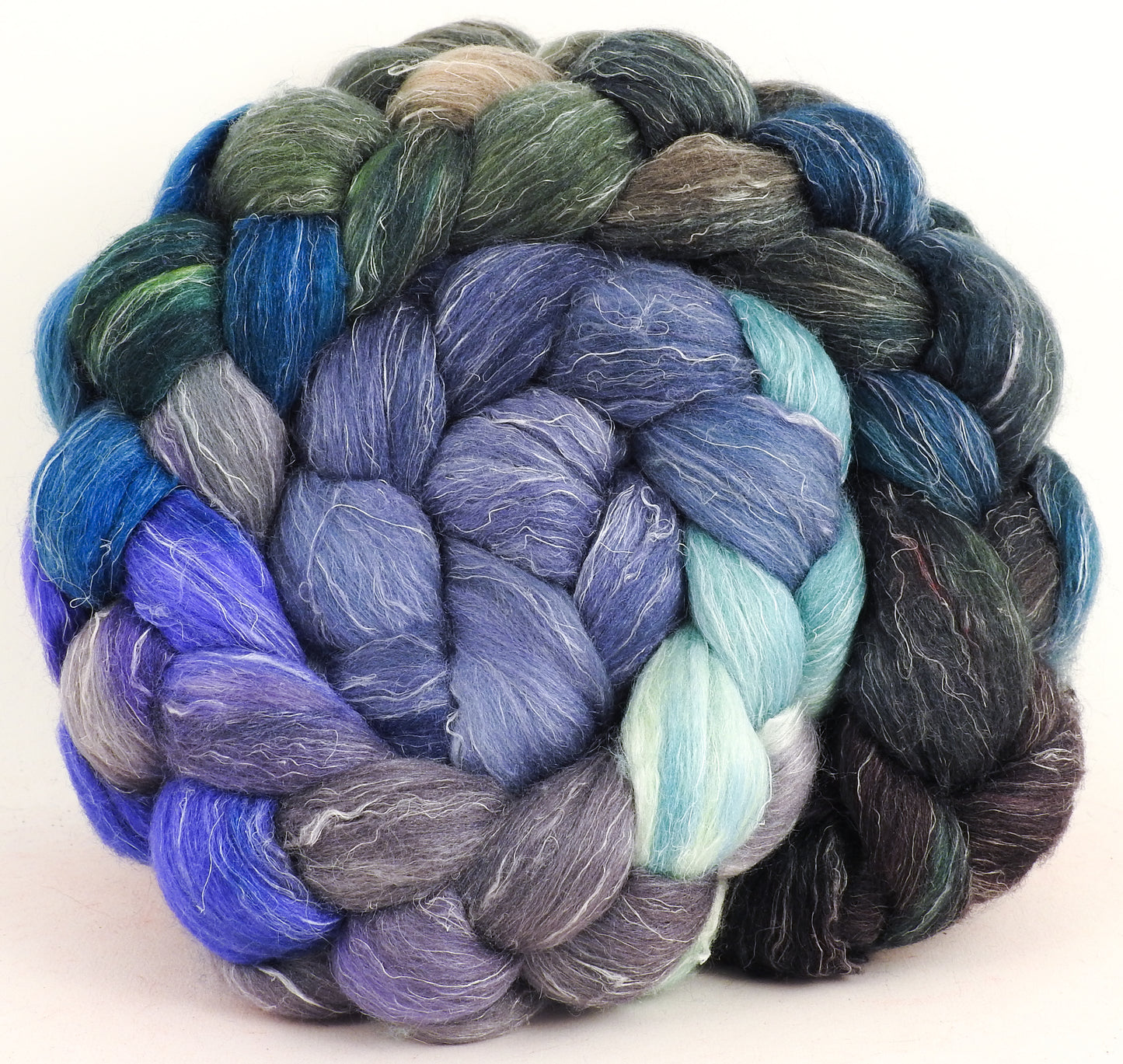 Tempest - Batt in a Braid #29 - Rambouillet / Tussah / Flax (40/40/20)