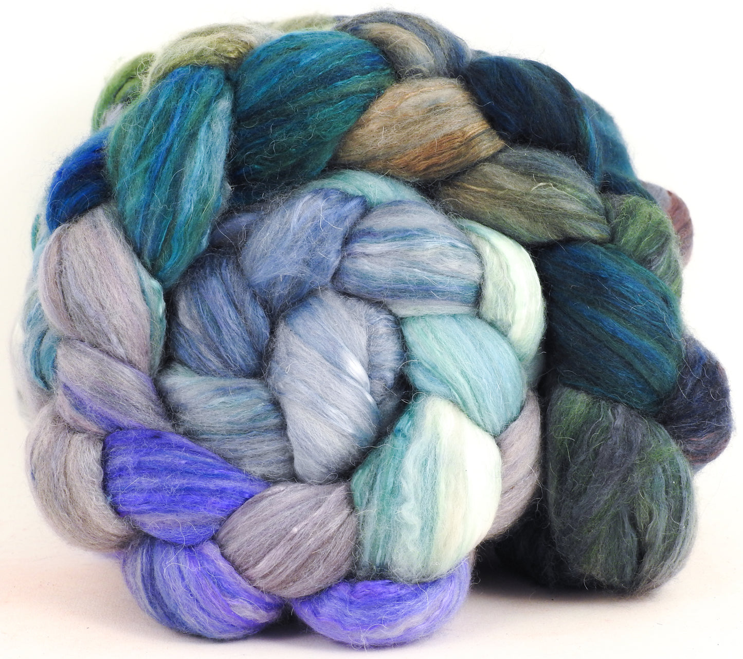 Tempest - Batt in a Braid #5- Merino/ Camel/ silk/ faux cashmere/ firestar (25/25/25/12/12)