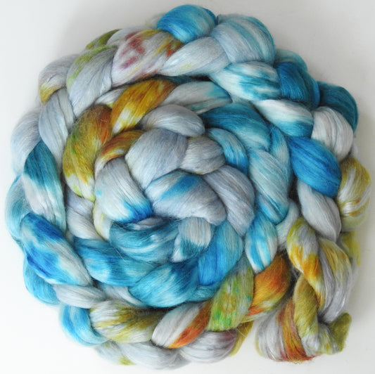 Beachcomber Island (5.3 oz) - Batt in a Braid #5 - Merino/ Camel/ silk/ faux cashmere/ firestar (25/25/25/12/12)