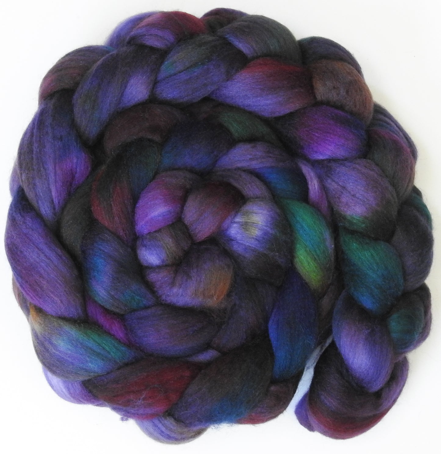 Sherlock (6 oz) Batt in a Braid #56- Superfine Merino/Tussah Silk/ Cashmere (60/25/15)