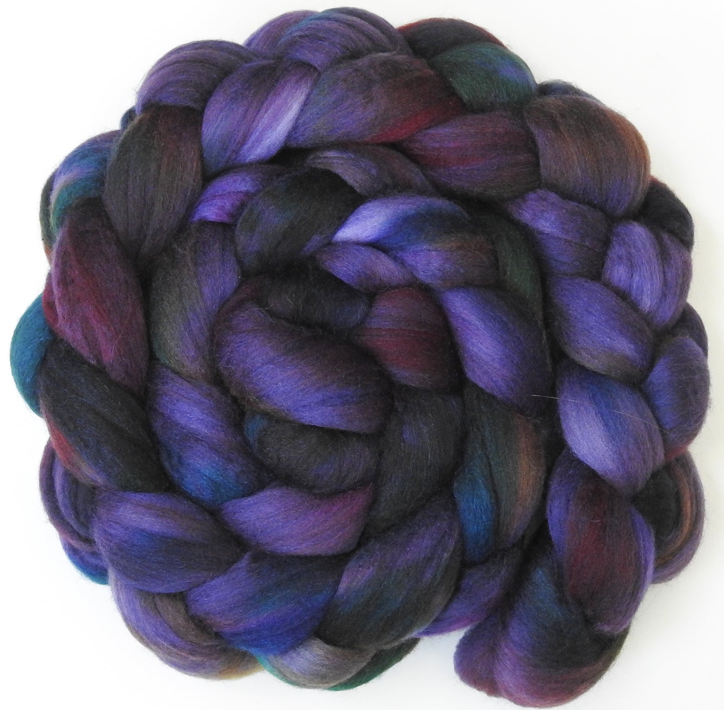 Sherlock (6 oz) Batt in a Braid #56- Superfine Merino/Tussah Silk/ Cashmere (60/25/15)