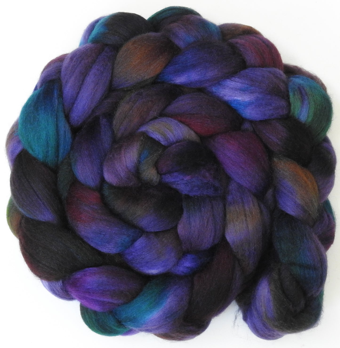 Sherlock (6 oz) Batt in a Braid #56- Superfine Merino/Tussah Silk/ Cashmere (60/25/15)