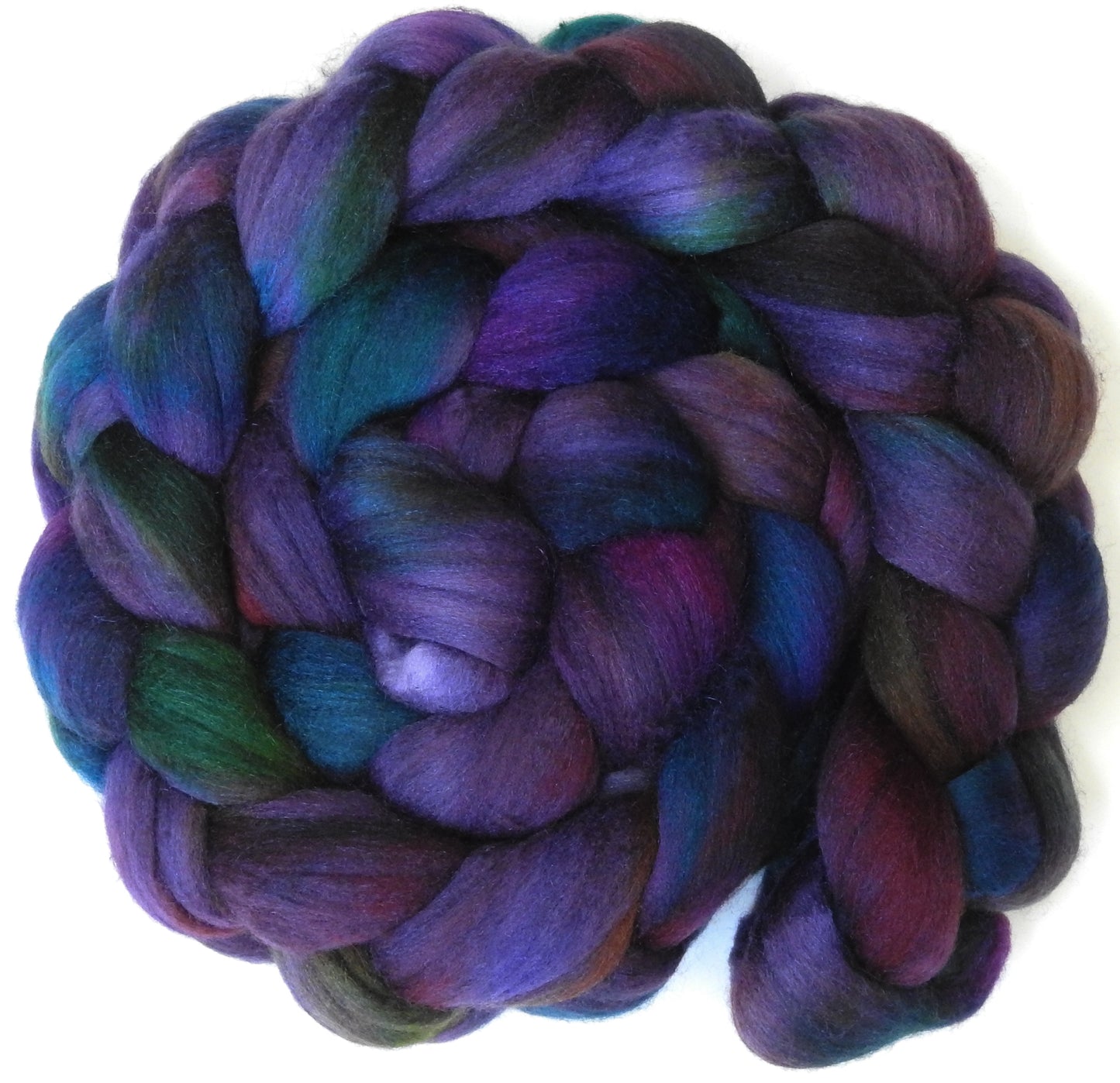 Sherlock (6 oz) Batt in a Braid #56- Superfine Merino/Tussah Silk/ Cashmere (60/25/15)