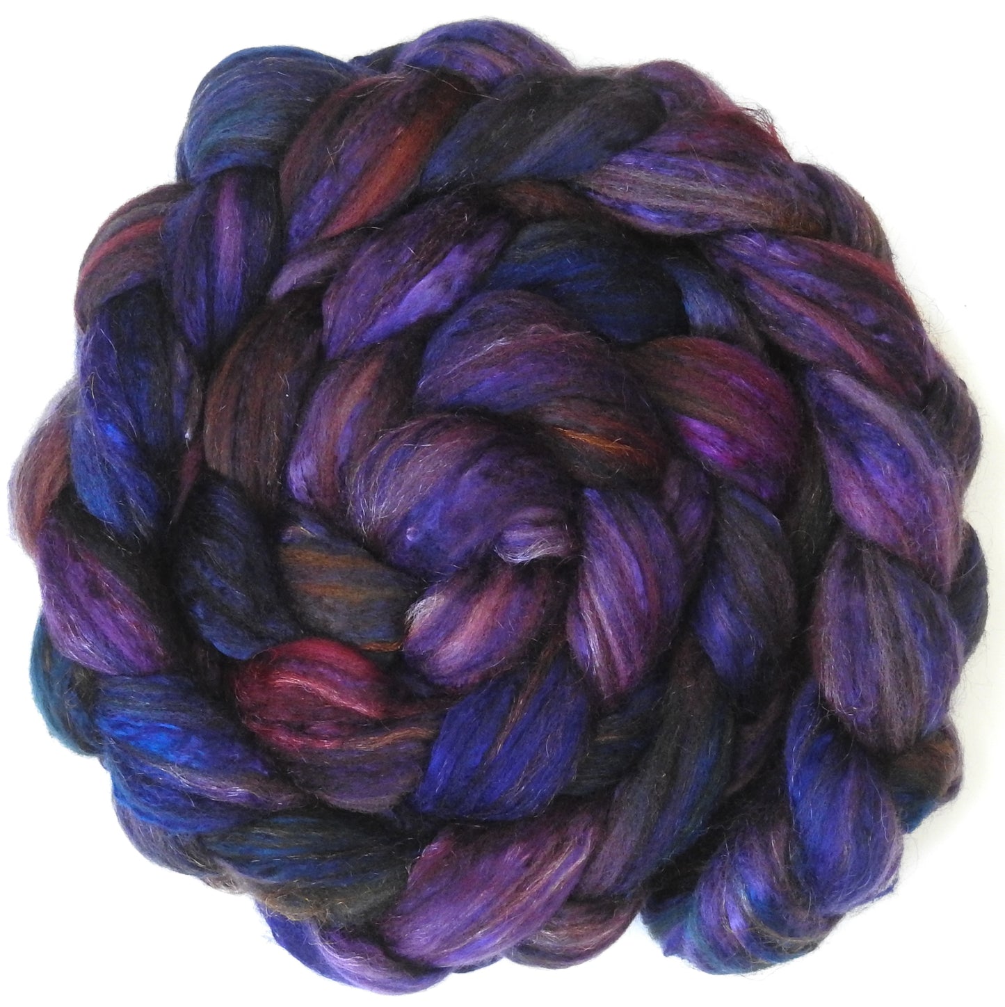 Sherlock (5.5 oz) - Batt in a Braid #7 - Polwarth/ Manx / Mulberry silk/ Firestar (30/30/30/10)