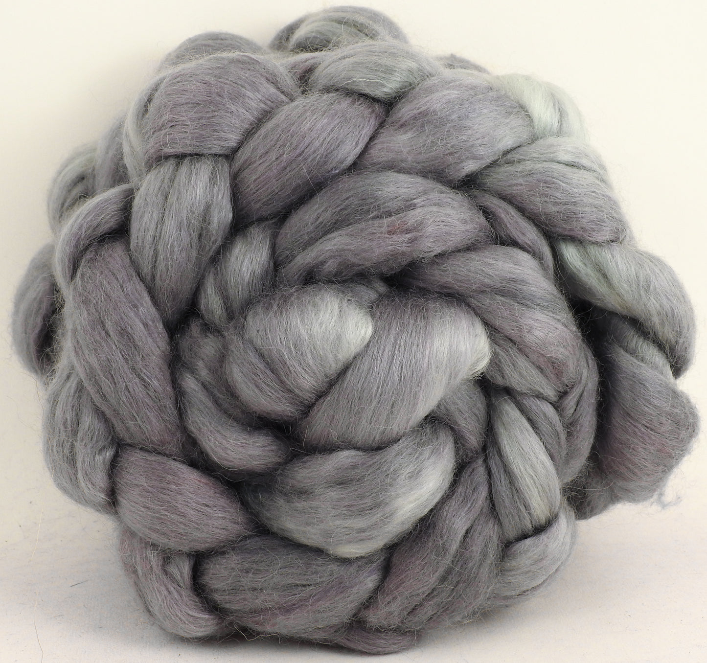 Mercury (5.7 oz) - Batt in a Braid #52- Wensleydale/ Mulberry silk/ Polwarth (60/25/15)